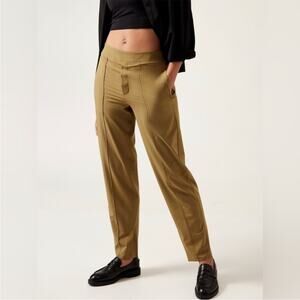 Athleta Brooklyn Heights high rise pants gold sz 6